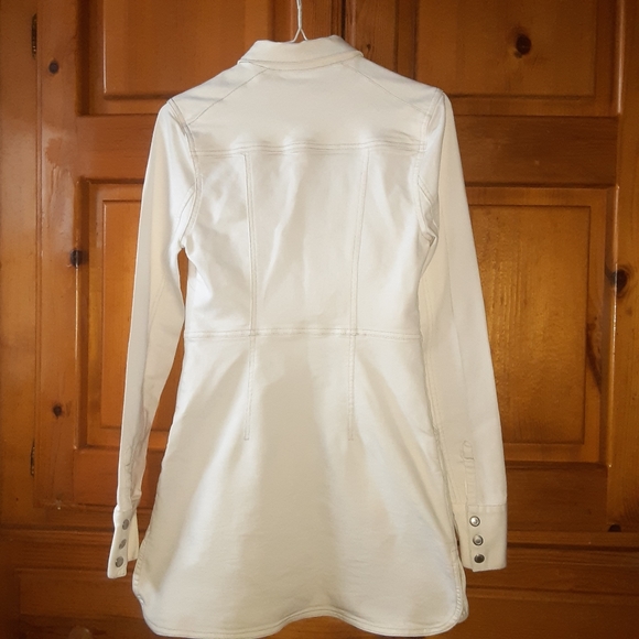 Free People Dynamite white denim shirt dress size XS - Picture 5 of 10